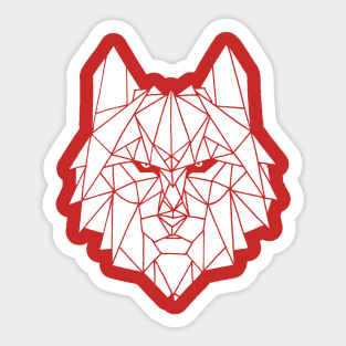 Wolf Origami Sticker